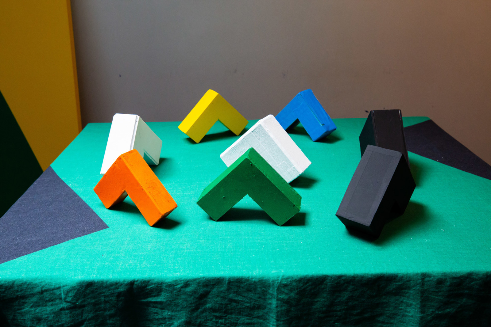 Maquettes in Herrera’s studio © Carmen Herrera; Courtesy Lisson Gallery Photo: Liz Ligon, Courtesy of Public Art Fund, NY