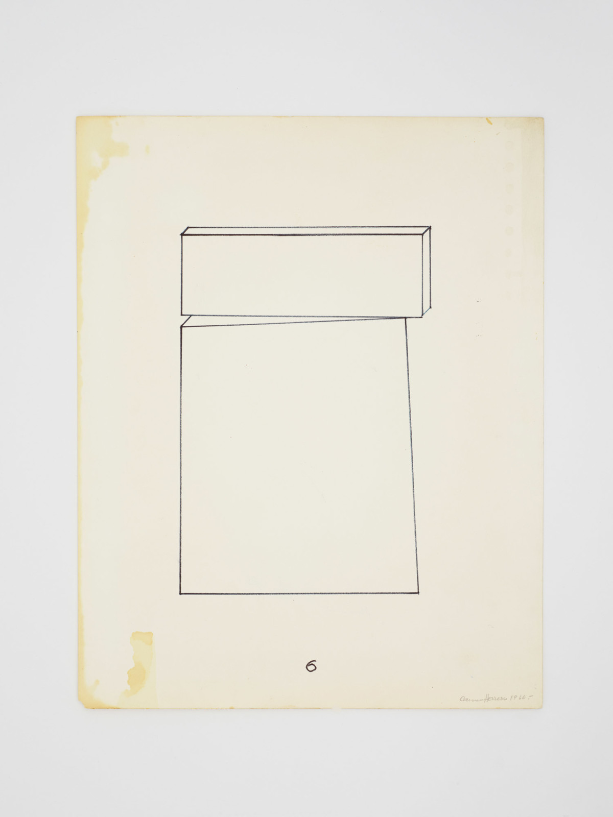 Carmen Herrera Untitled, 1966 Ink on paper, 14 x 11 in. © Carmen Herrera, Courtesy Lisson Gallery