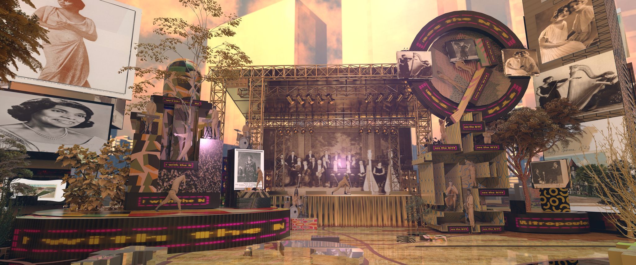 Jacolby Satterwhite In-progress still from An Eclectic Dance to the Music of Time, 2022