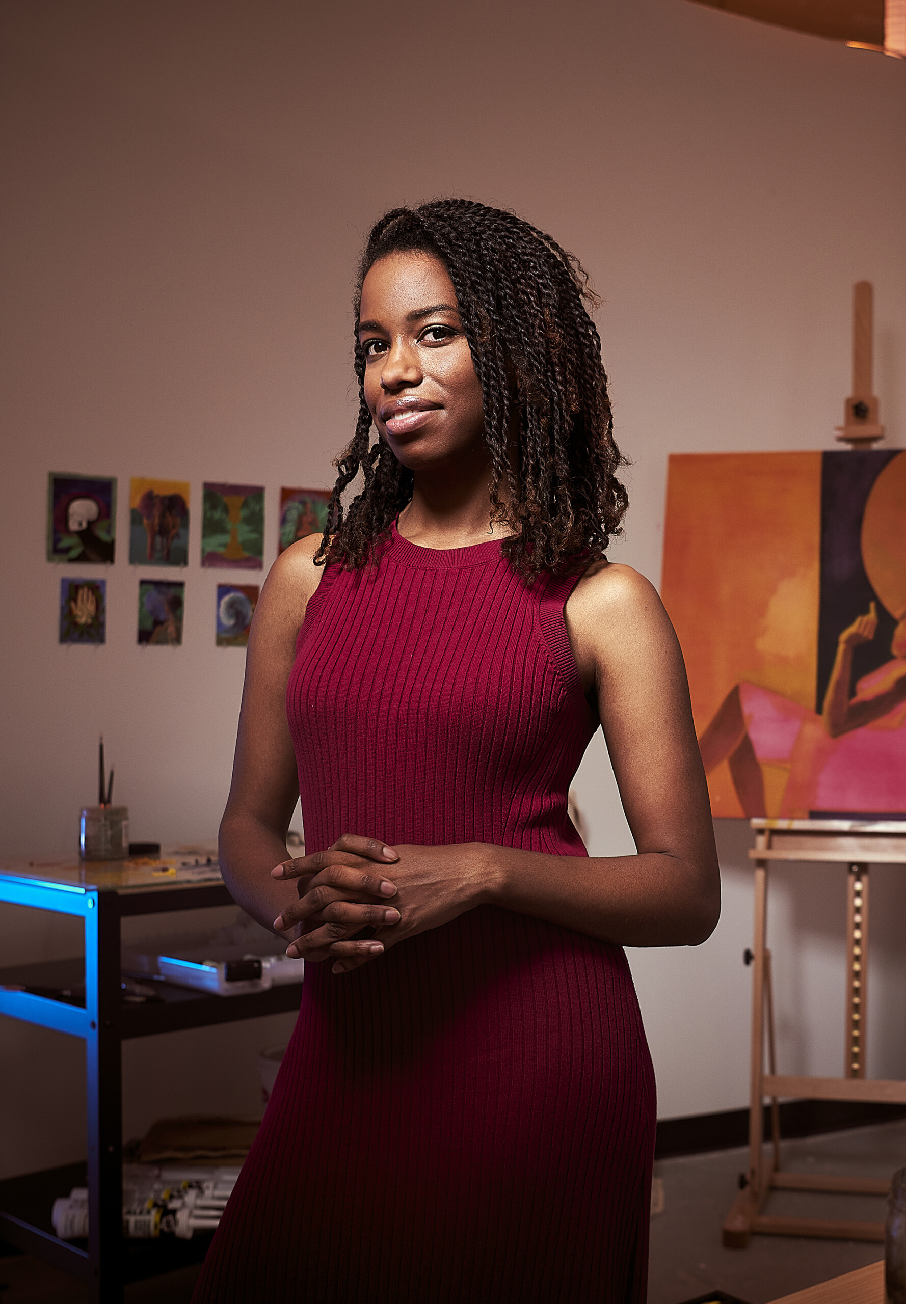 portrait of artist Adrienne Elise Tarver